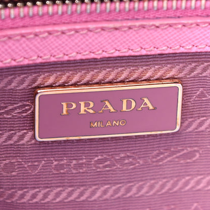 Prada Saffiano Lux Mini Galleria Double Zip Tote Begonia 6 of 35