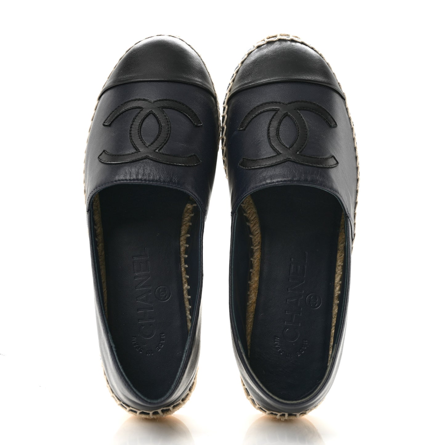 Lambskin CC Espadrilles 36 Dark Navy