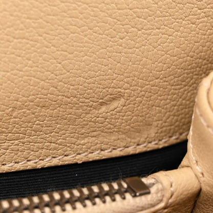 Saint Laurent Sheepskin Matelasse Chevron Monogram Medium College Bag Dark Beige 13 of 13