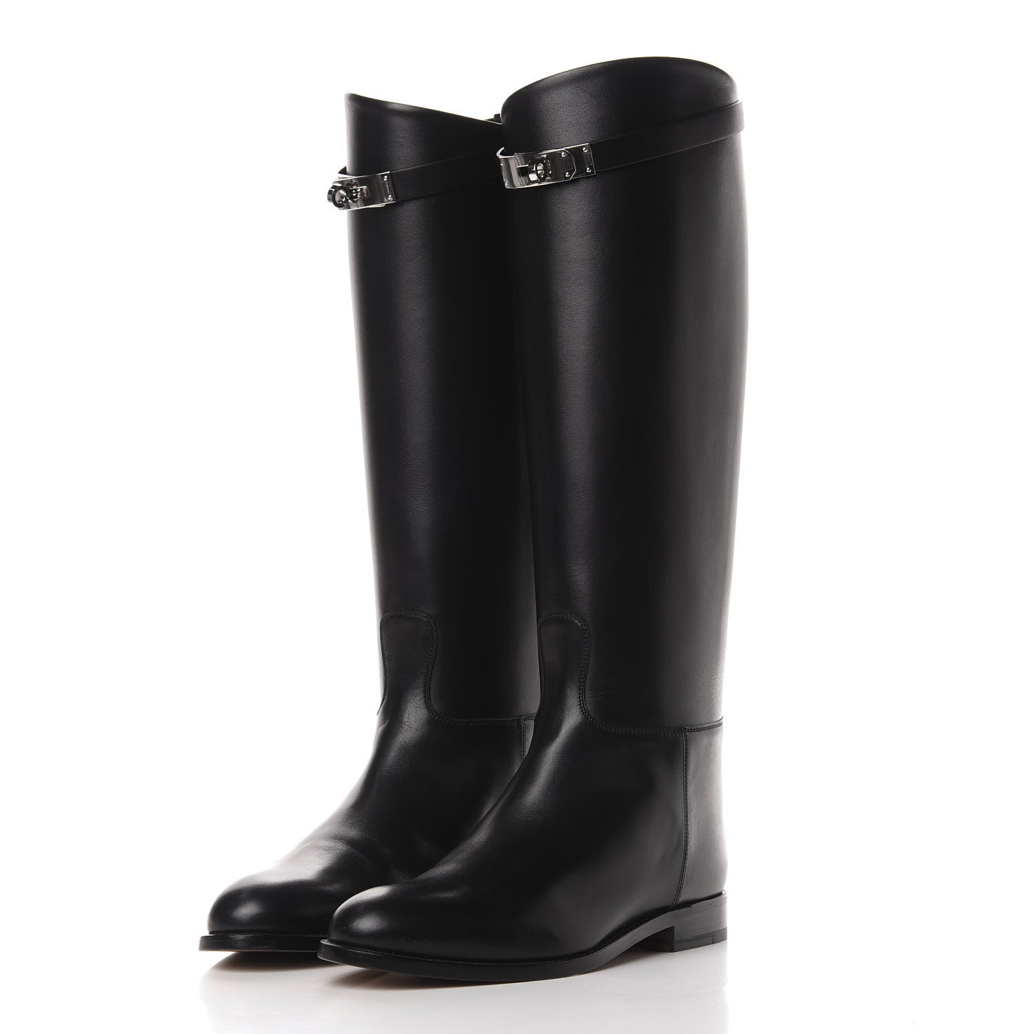 Hermes Box Kelly Jumping Boots 39 Black 3 of 8