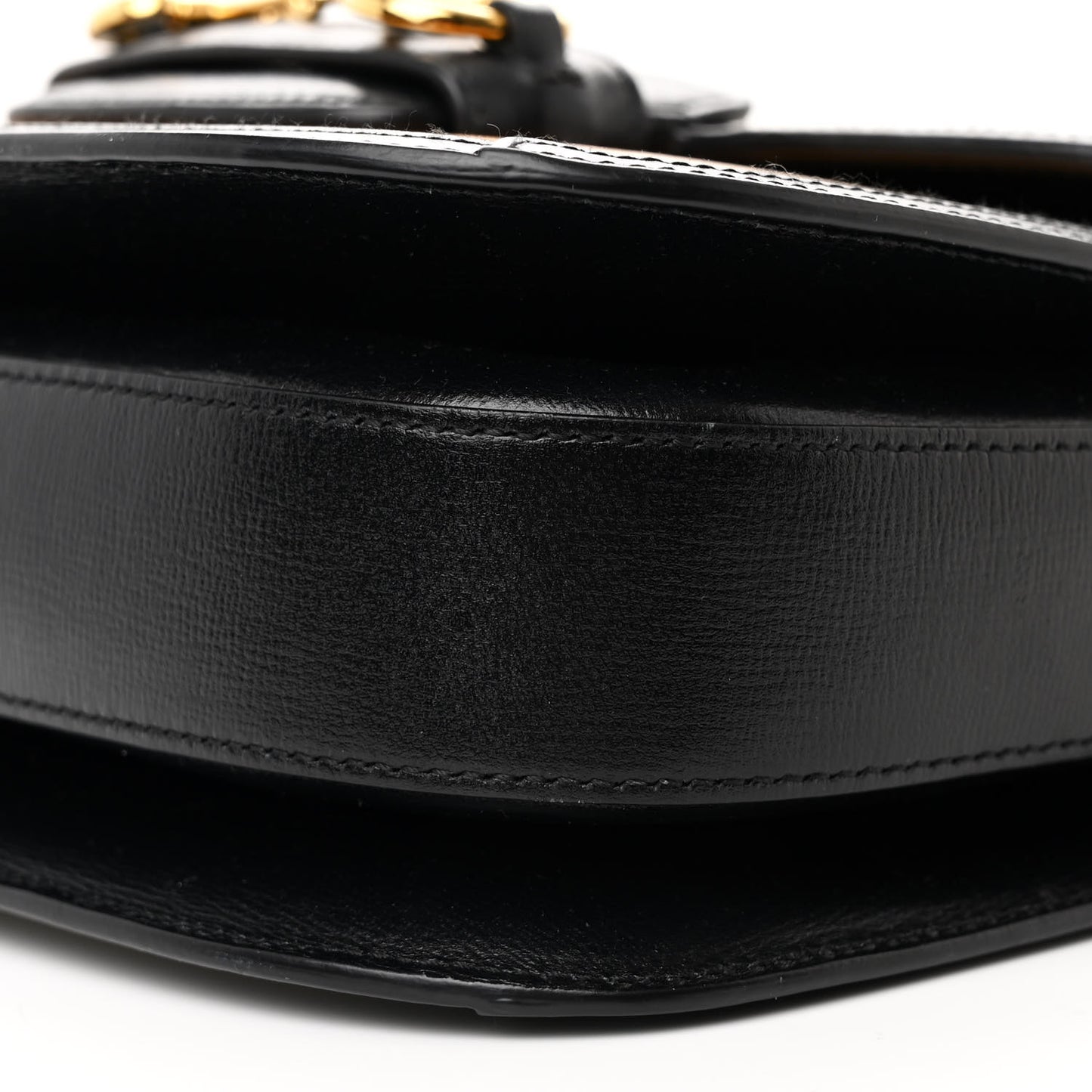 Azalea Calfskin Tri-Color Horsebit 1955 Shoulder Bag Mystic White Sun Oil Black