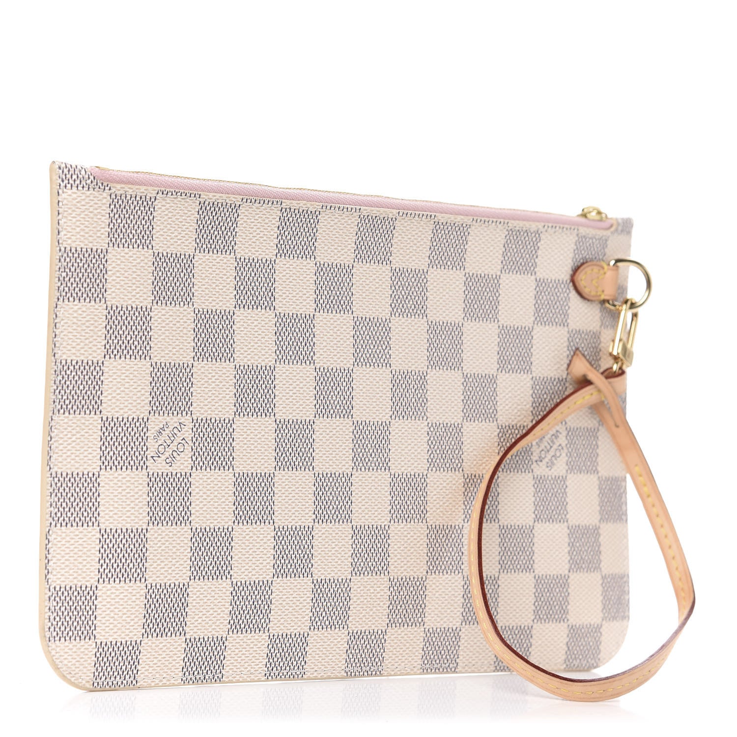 Louis Vuitton Damier Azur Neverfull MM GM Pochette Rose Ballerine 3 of 7
