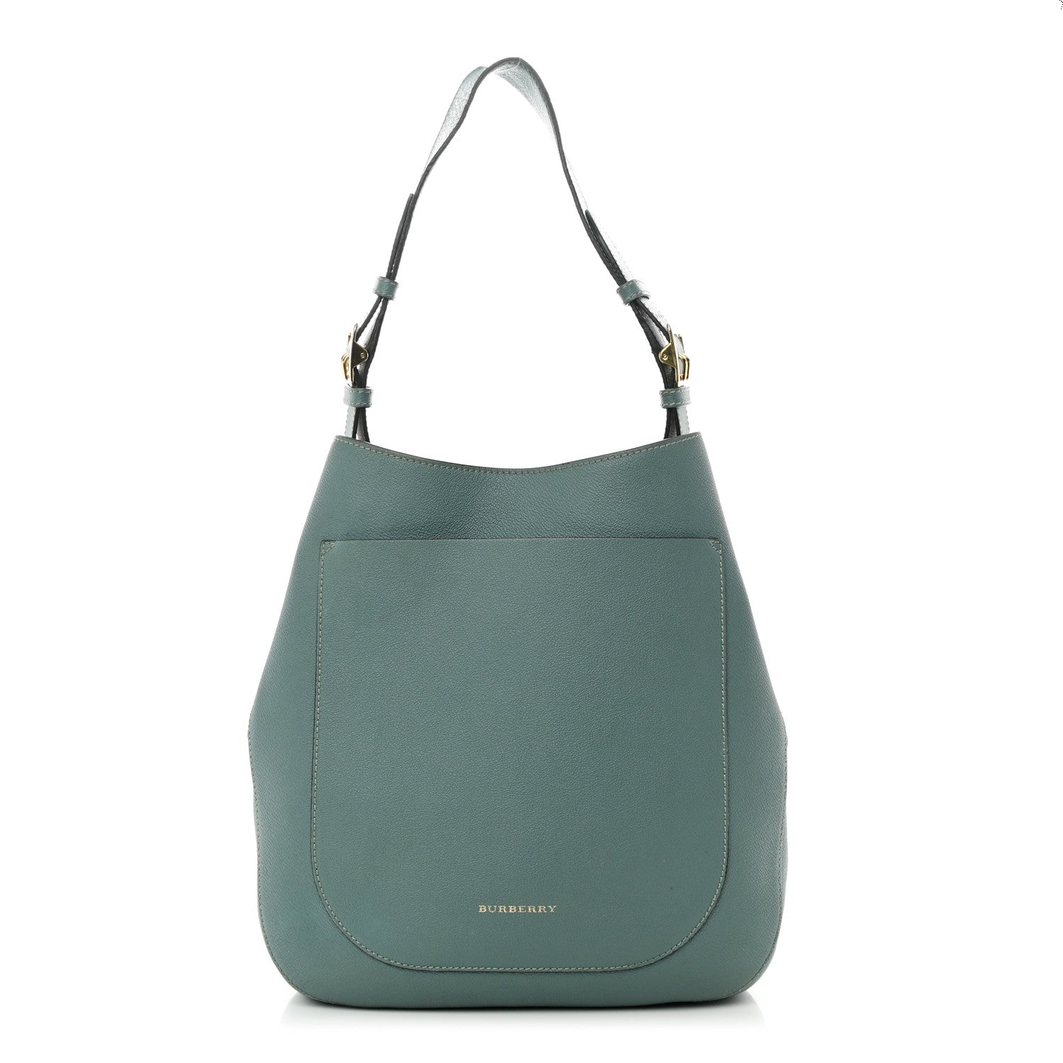 Burberry Grainy Calfskin Small Elmstone Hobo Eucalyptus Green 1 of 18