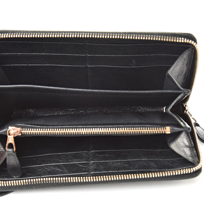 Balenciaga Agneau Giant 12 Rose Gold Hardware Continental Zip Around Wallet Black 5 of 16