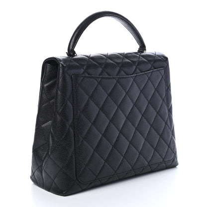 Chanel Caviar Quilted Jumbo Kelly Flap Black 3 of 10