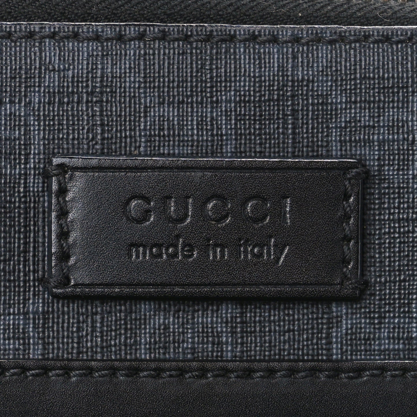 GG Supreme Monogram Web Small Flat Messenger Bag Black Grey