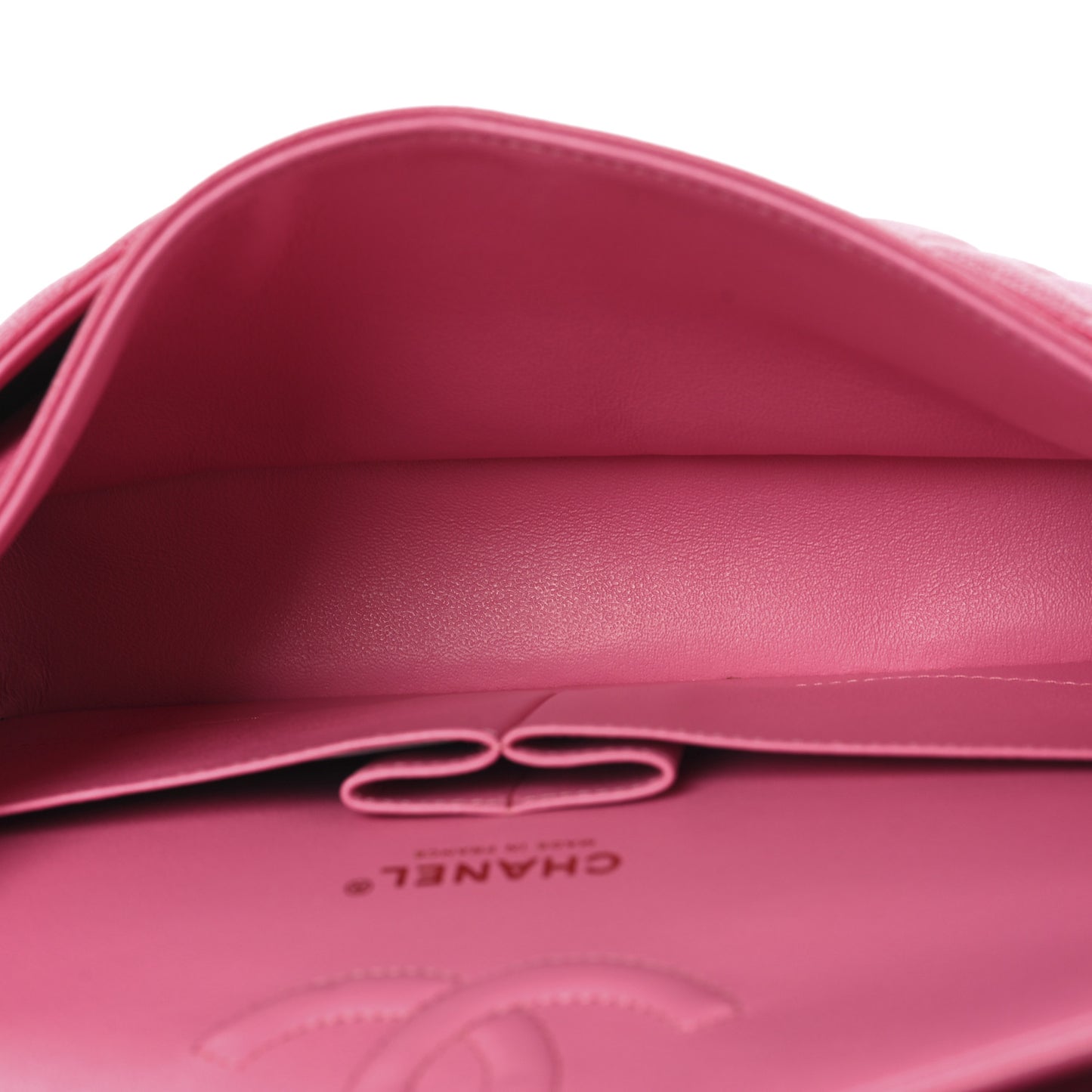 Caviar Quilted Medium Double Flap Pink