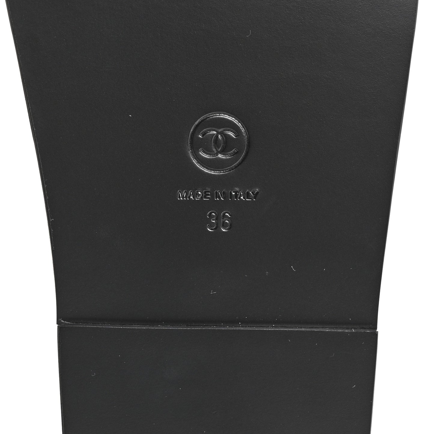 Lambskin Quilted Velcro Dad Chain CC Slide Sandals 36 Black