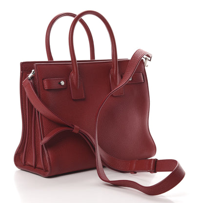 Saint Laurent Grained Calfskin Baby Sac De Jour Souple Red 3 of 11