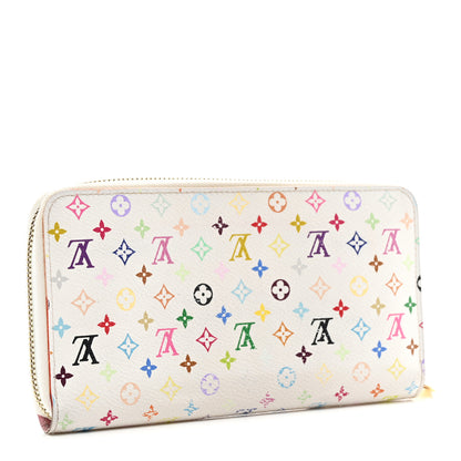 Louis Vuitton Monogram Multicolor Zippy Wallet White Litchi 3 of 9