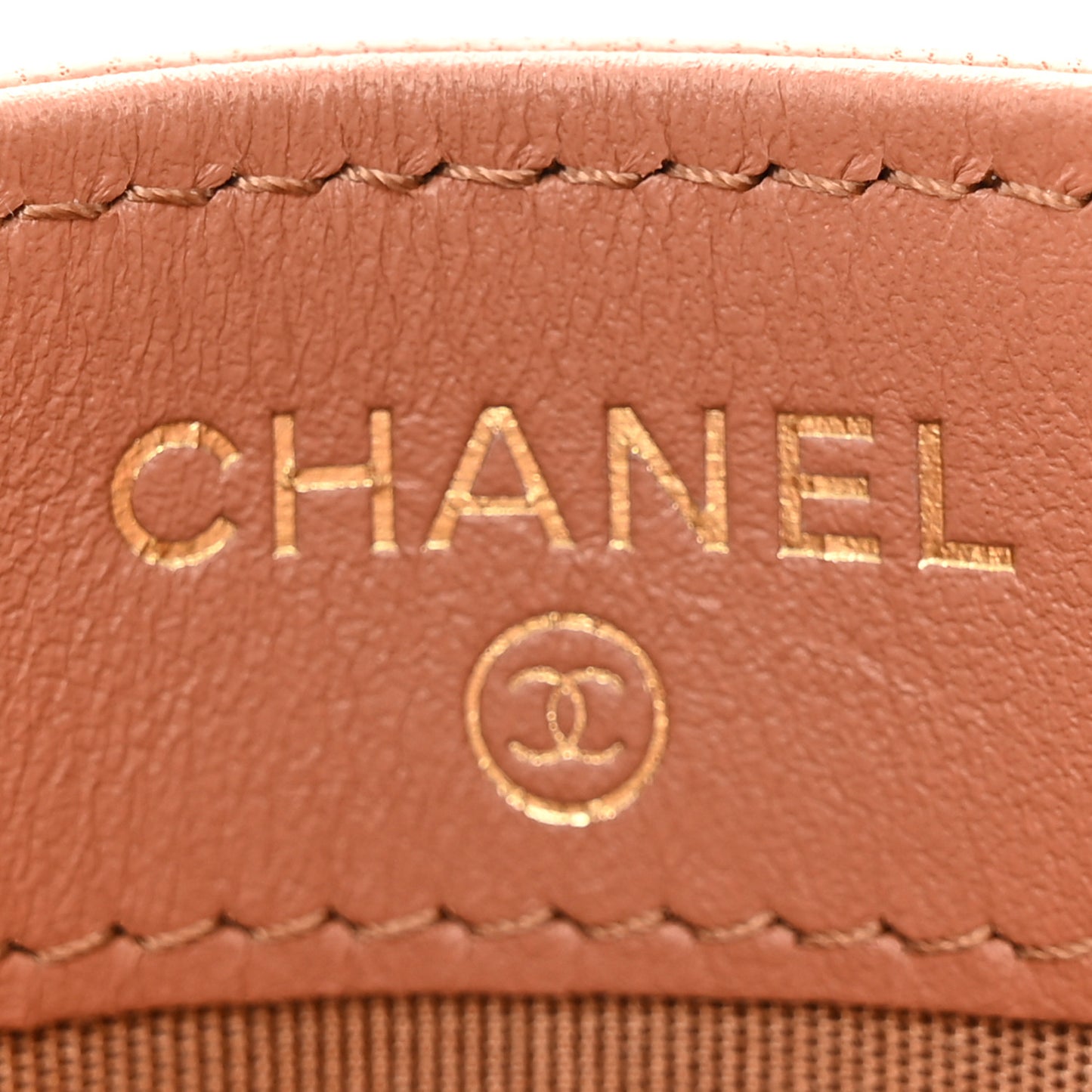 Lambskin Quilted Chanel 19 Card Holder Brown