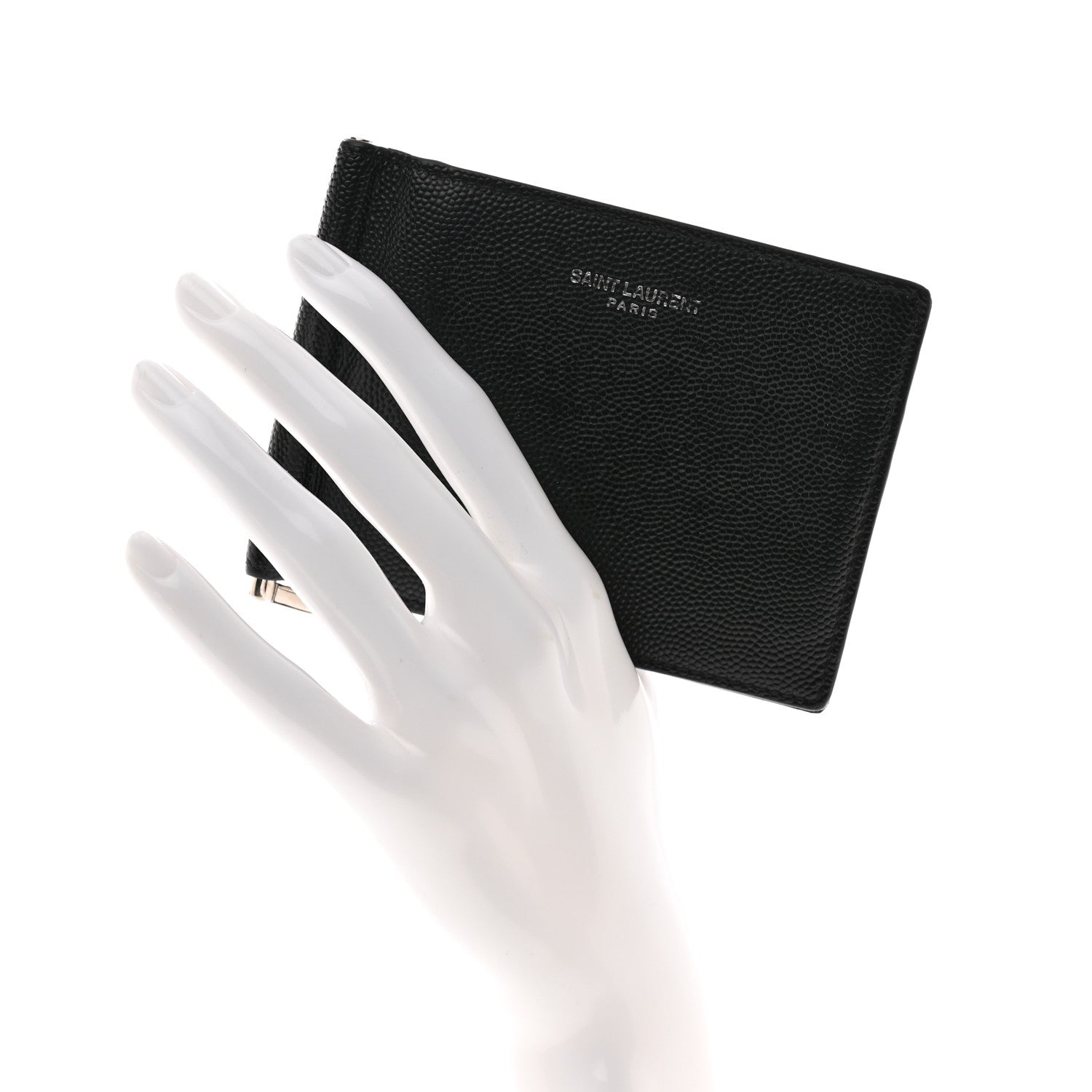 Saint Laurent Grain De Poudre Bill Clip Card Case Black 2 of 9