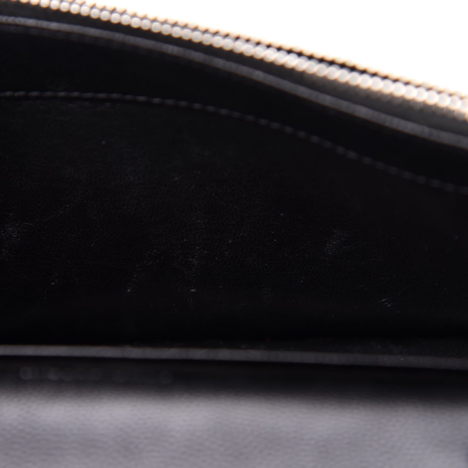 Saint Laurent Grain De Poudre Matelasse Chevron Monogram Envelope Chain Wallet Black 7 of 10