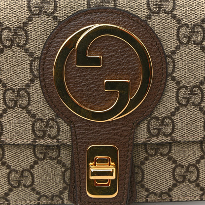 Gucci GG Supreme Monogram Textured Dollar Calfskin Blondie Belt Bag Beige Ebony New Acero 11 of 12