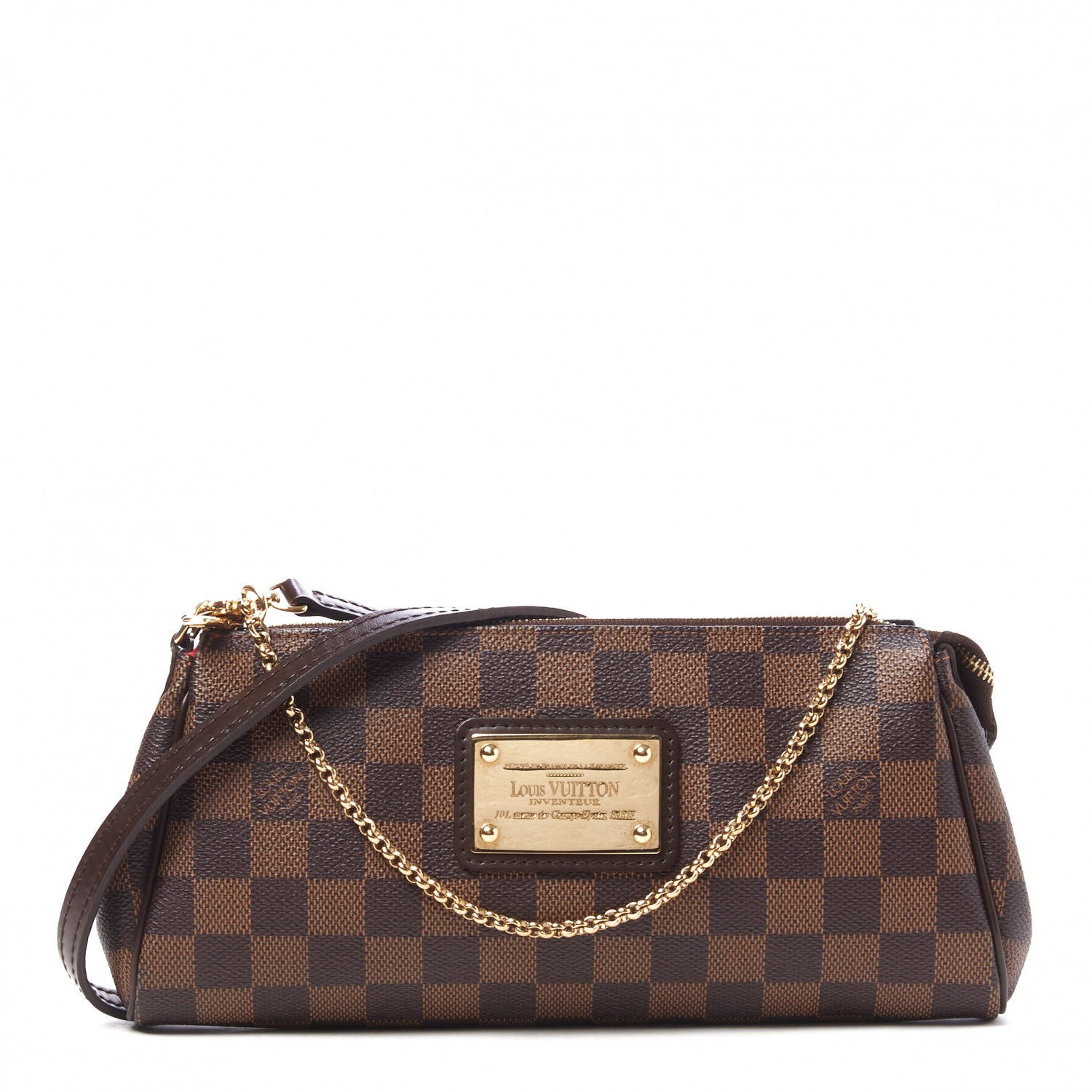 Louis Vuitton Damier Ebene Eva Clutch 1 of 8