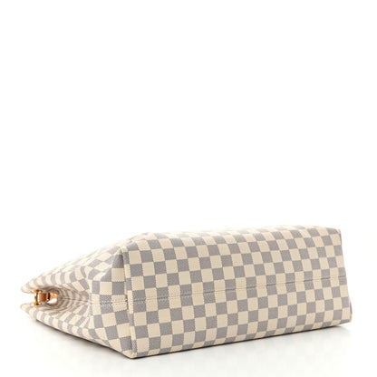 Louis Vuitton Damier Azur Graceful MM Rose Ballerine 4 of 9