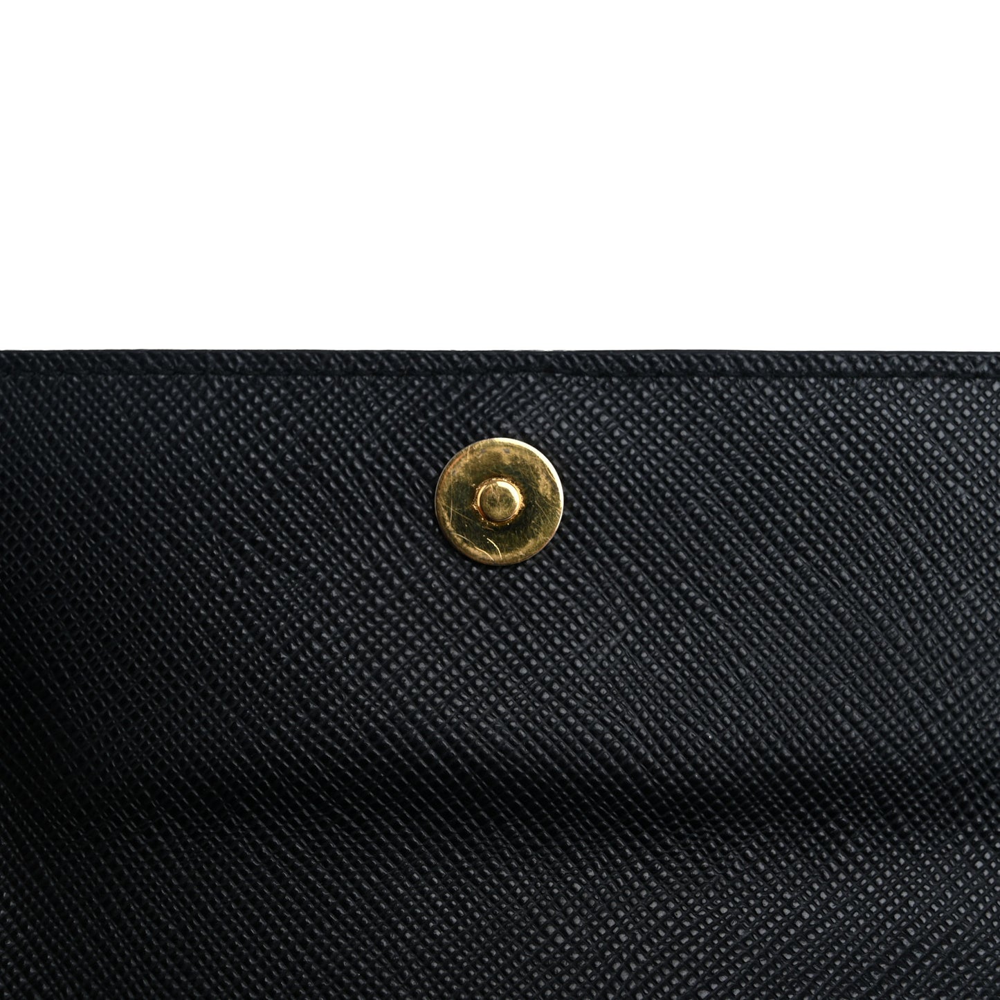 Saffiano Metal Wristlet Wallet Black
