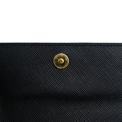 Prada Saffiano Metal Wristlet Wallet Black 9 of 13