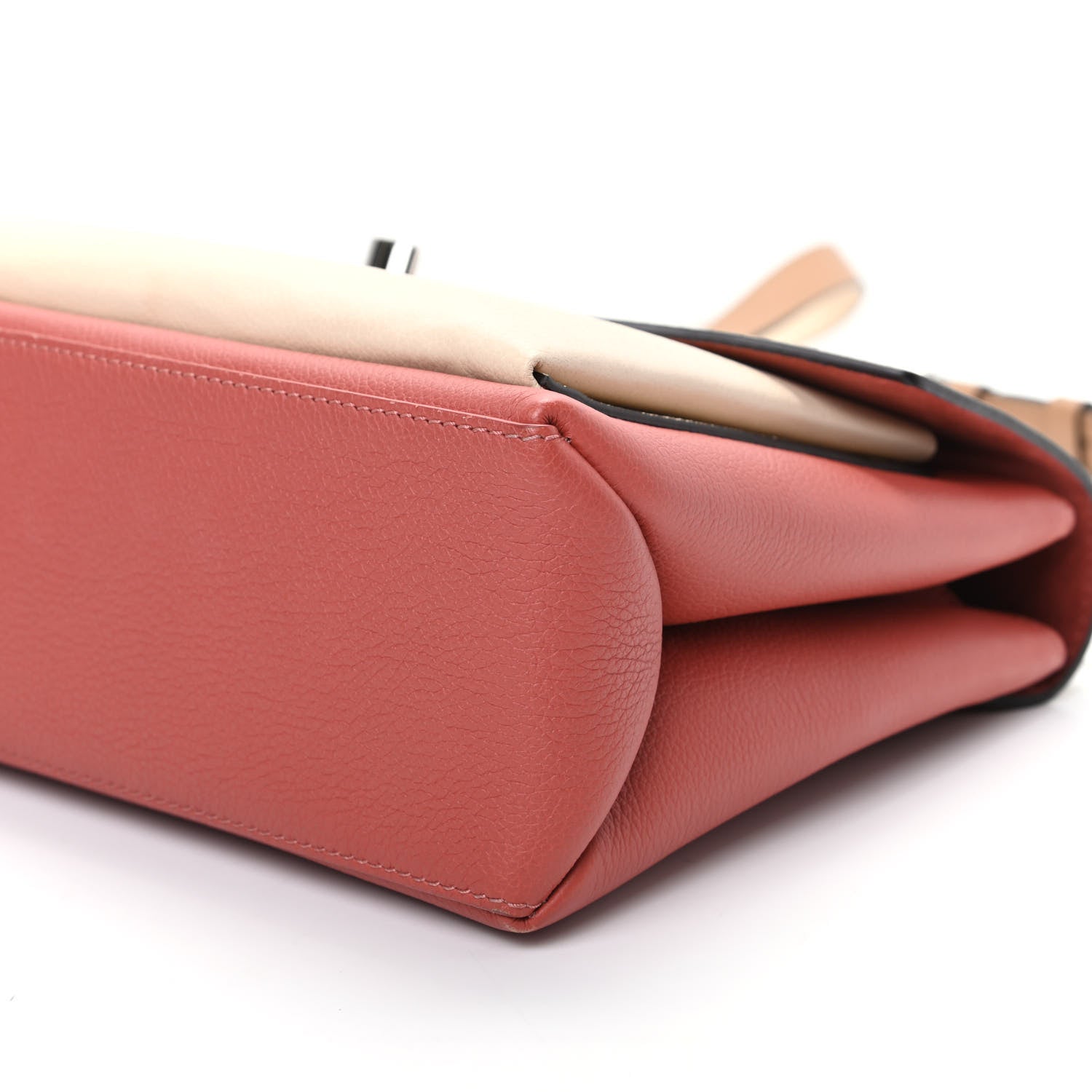 Louis Vuitton Soft Calfskin My Lockme Top Handle Vieux Rose Sesame Creme 8 of 8