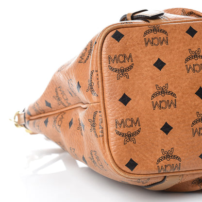 MCM Visetos Medium Essentials Shopper Tote Cognac 15 of 24
