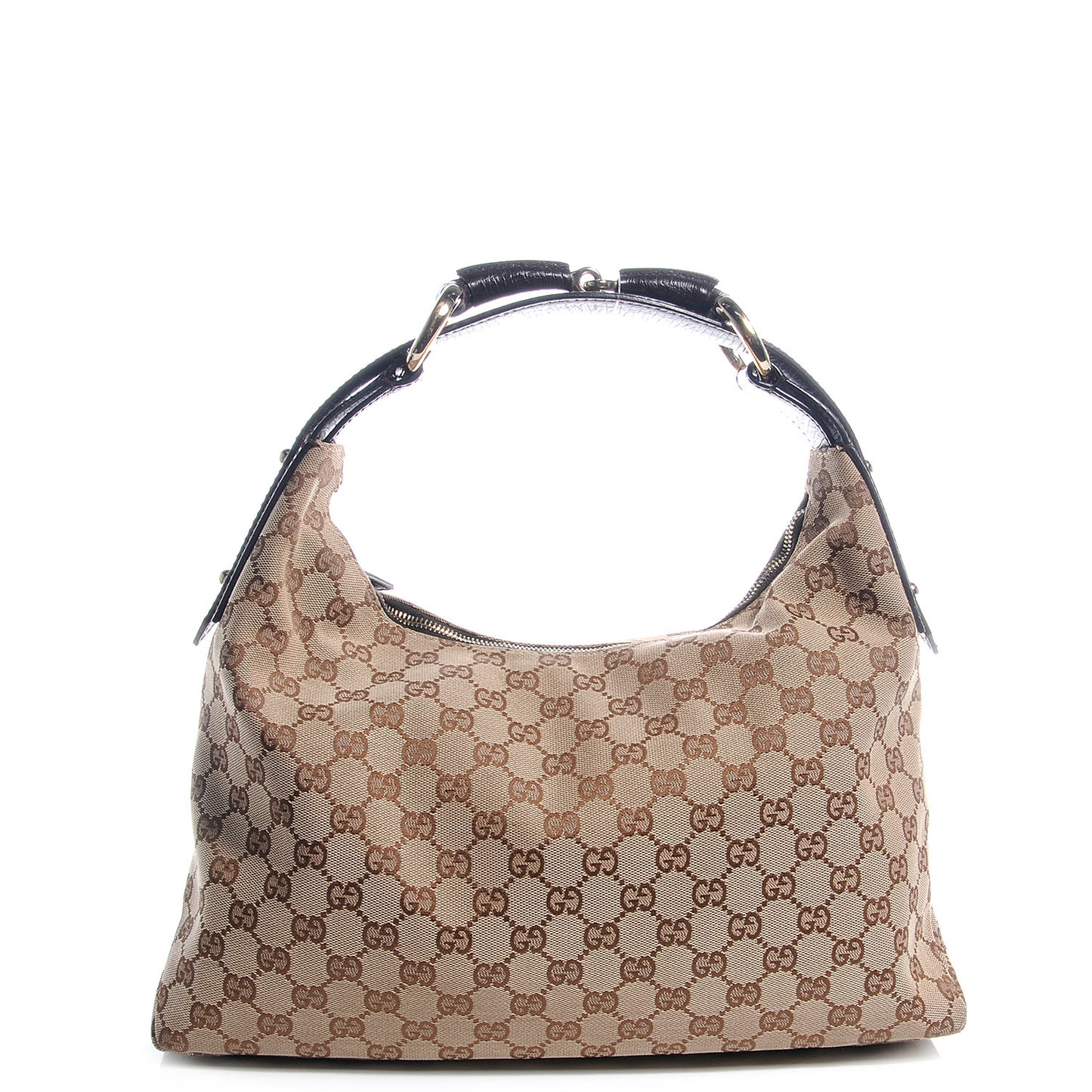 Monogram Medium Horsebit Chain Hobo Brown