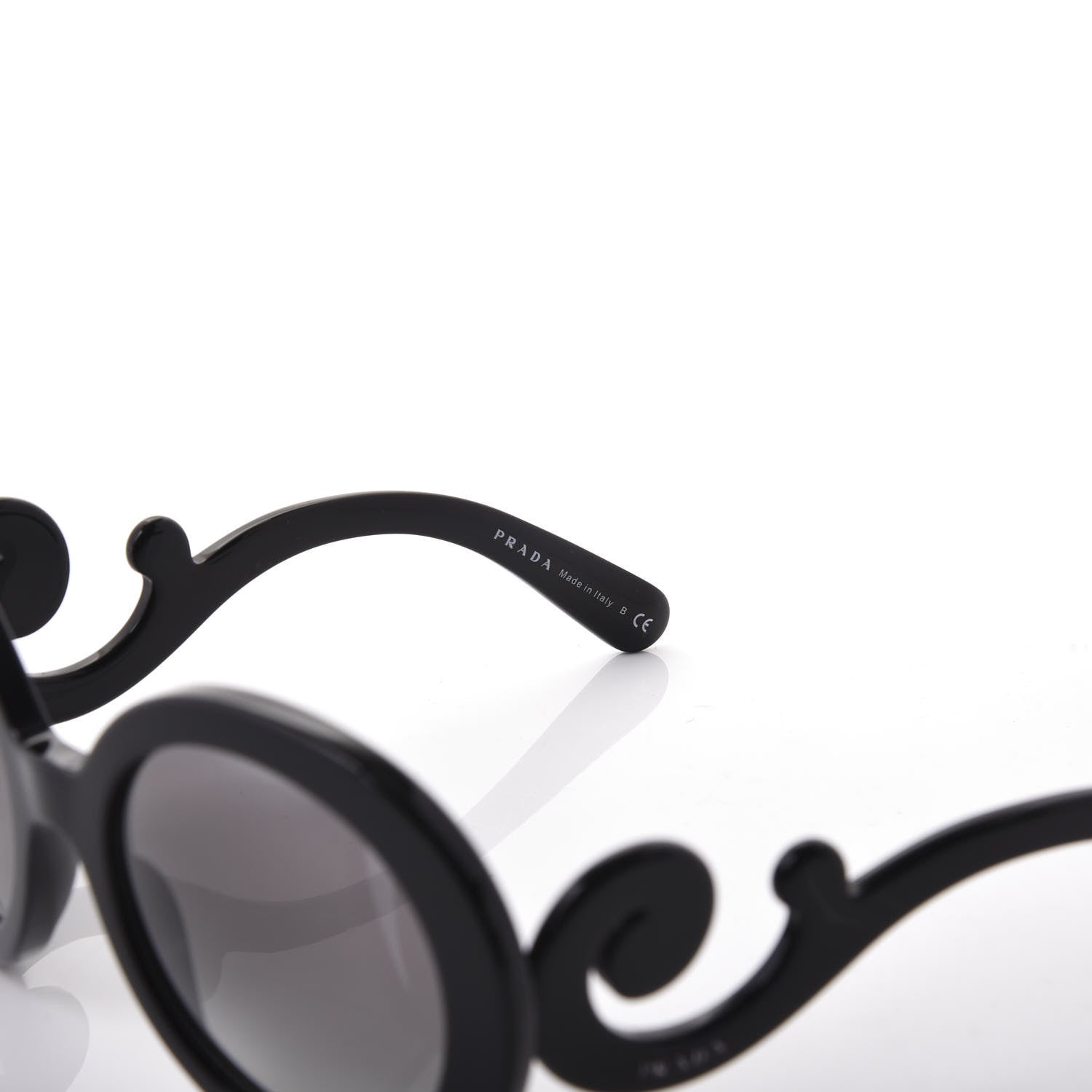 Prada Baroque Sunglasses SPR 27N Black 11 of 14