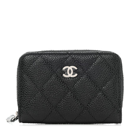 Chanel Caviar Quilted Classic Zipped Coin Purse Black 1 of 8