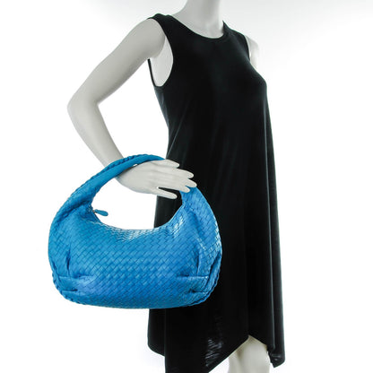 Bottega Veneta Nappa Intrecciato Medium Veneta Hobo Turquoise 2 of 8