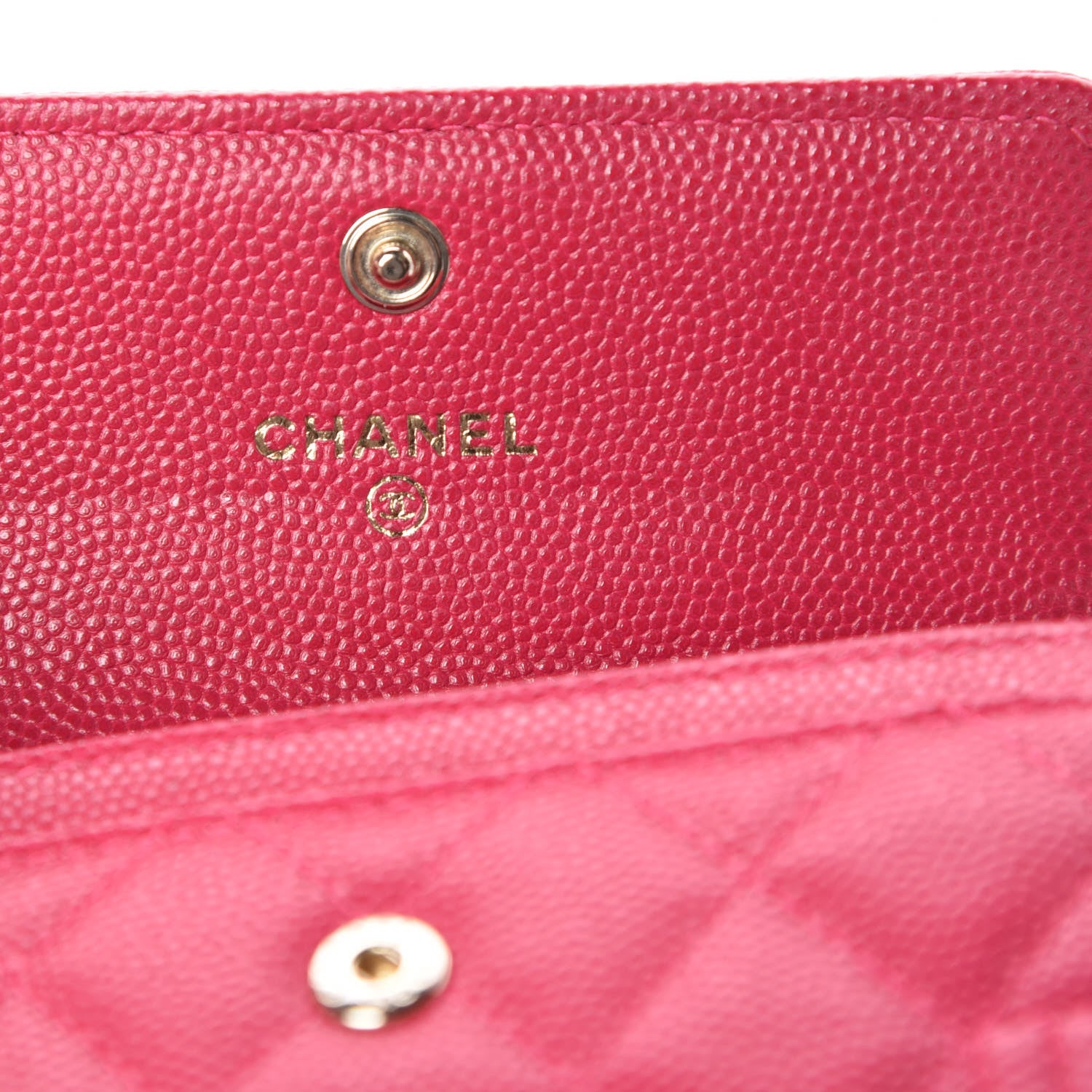 Chanel Caviar Quilted Boy Card Holder Wallet Fuchsia 6 of 11