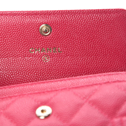 Chanel Caviar Quilted Boy Card Holder Wallet Fuchsia 6 of 11