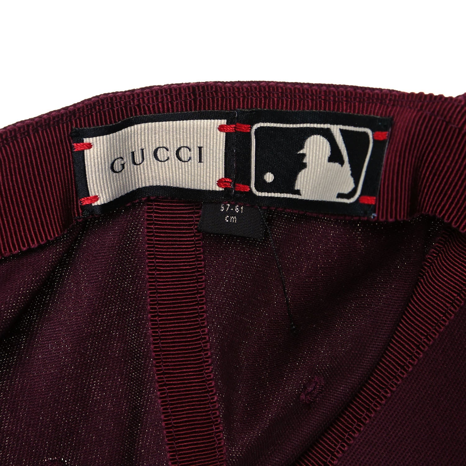 Gucci X MLB Cotton NY Yankees Baseball Hat 57-61 Lacquer 7 of 9