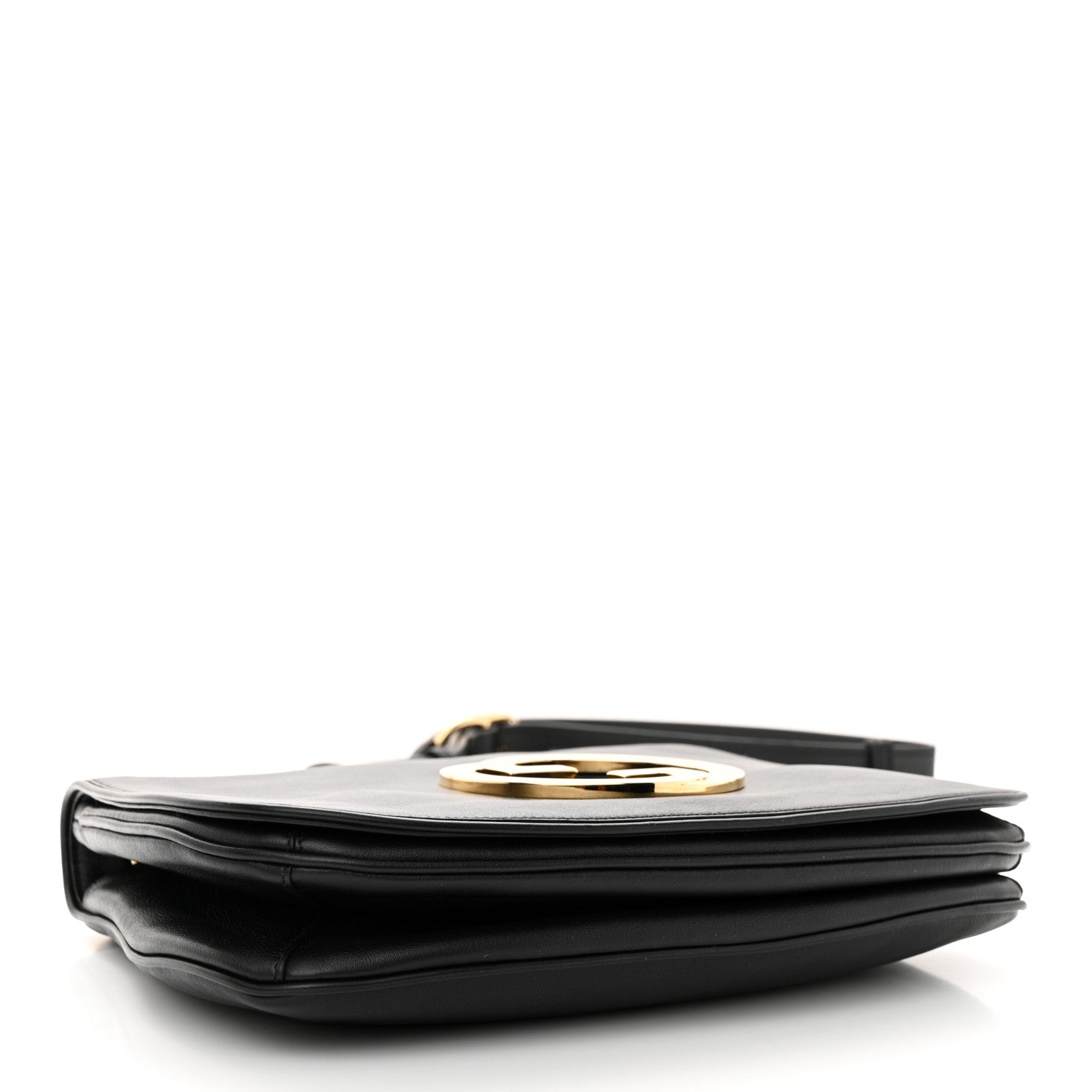 Gucci Roxy Calfskin Web Medium Blondie Shoulder Flap Bag Black 4 of 11