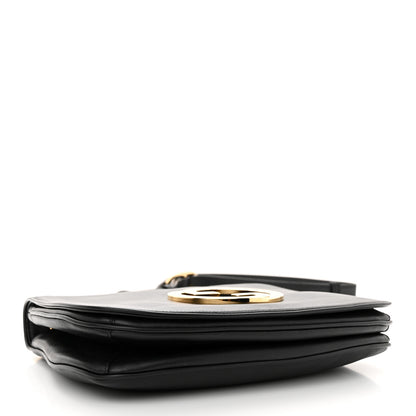 Gucci Roxy Calfskin Web Medium Blondie Shoulder Flap Bag Black 4 of 11