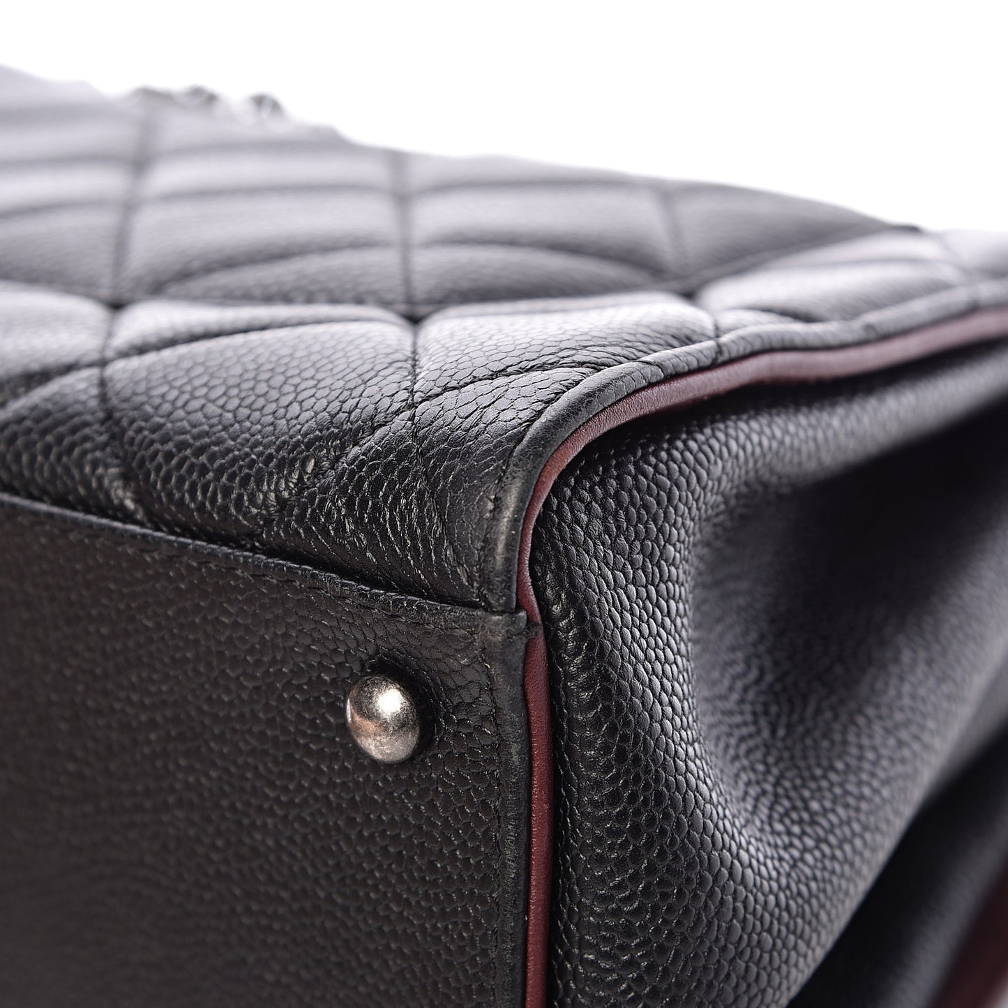 Caviar Quilted Medium CC Accordion Shopping Bag Black