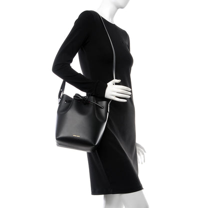 Mansur Gavriel Calfskin Mini Bucket Bag Black Flamma 2 of 7