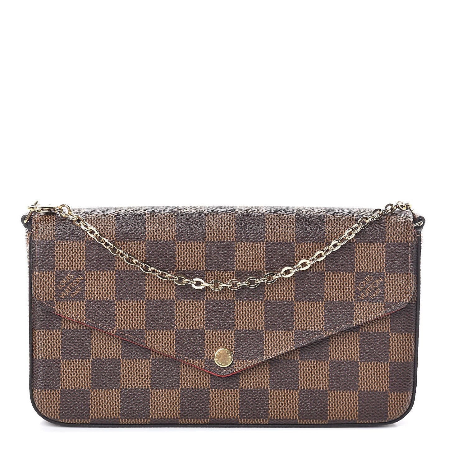 Damier Ebene Pochette Felicie Chain Wallet