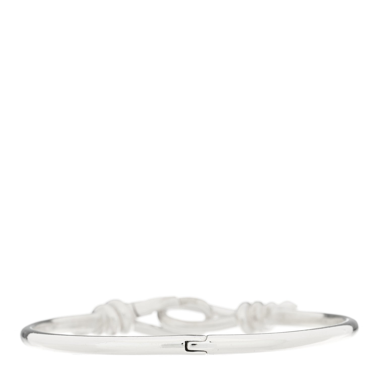 Tiffany Sterling Silver Paloma Picasso Knot Hinged Bangle Bracelet 2 of 4