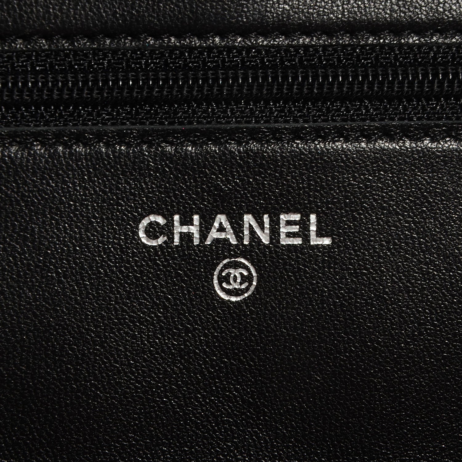 Chanel Lambskin Quilted Wallet On Chain WOC Black 6 of 9