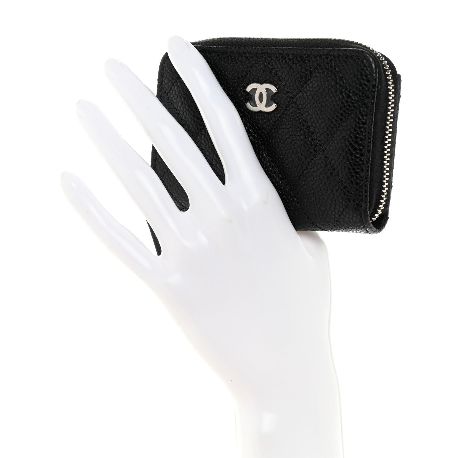 Chanel Caviar Quilted Classic Zipped Coin Purse Black 2 of 9