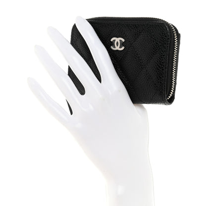 Chanel Caviar Quilted Classic Zipped Coin Purse Black 2 of 9