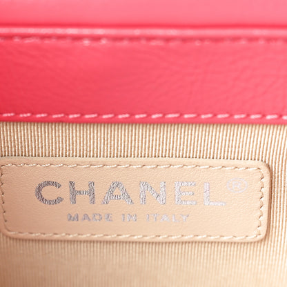 Chanel Calfskin Raffia Small Take Away Vanity Case Bag Pink Beige 6 of 10
