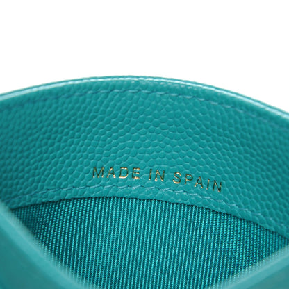 Chanel Caviar Quilted Card Holder Turquoise 7 of 8