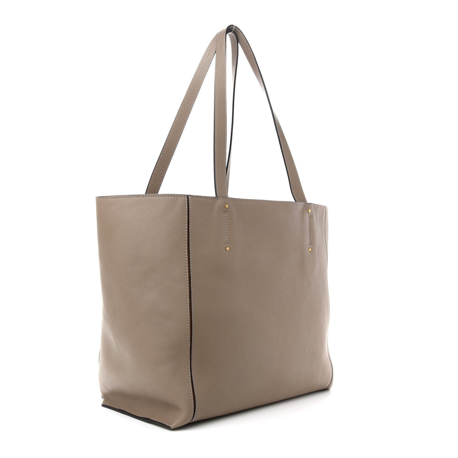 Chloe Smooth Calfskin Medium Milo Shopping Tote Motty Grey 3 of 8