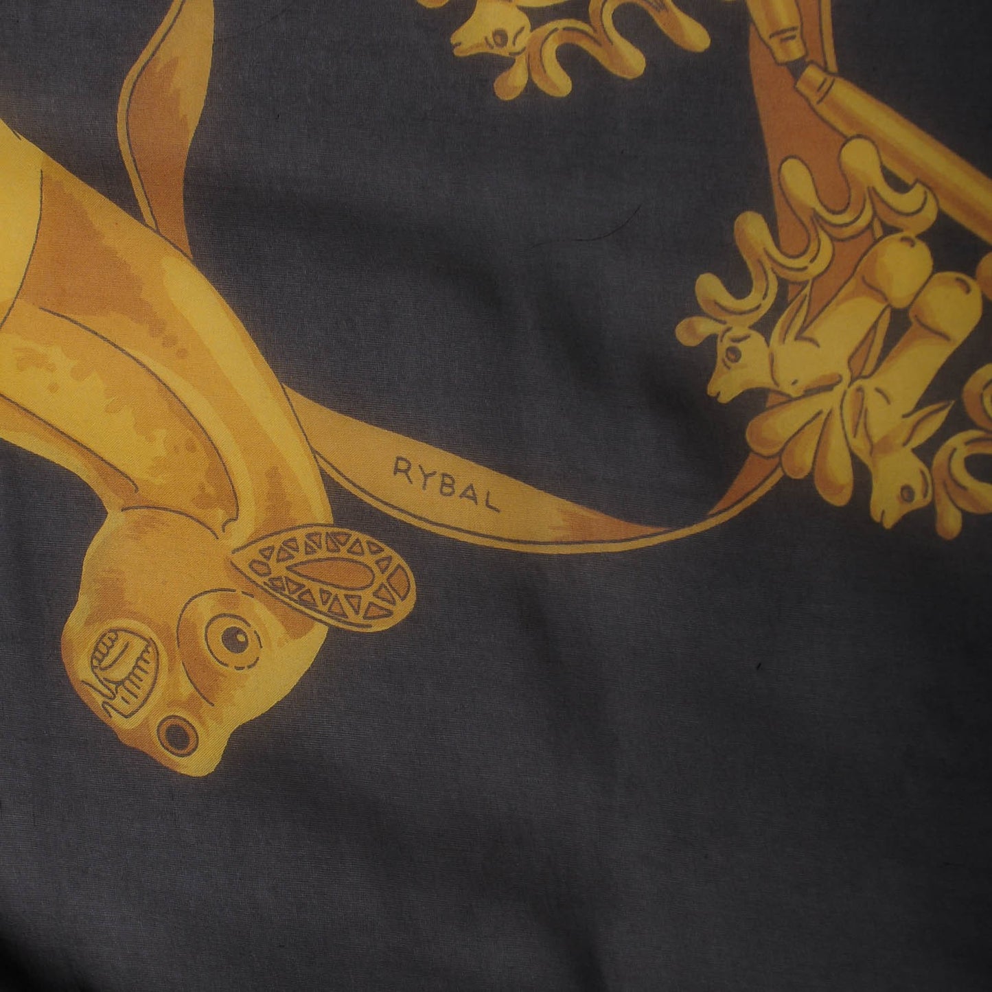 Silk Mousseline Les Cavaliers D'Or Scarf 140
