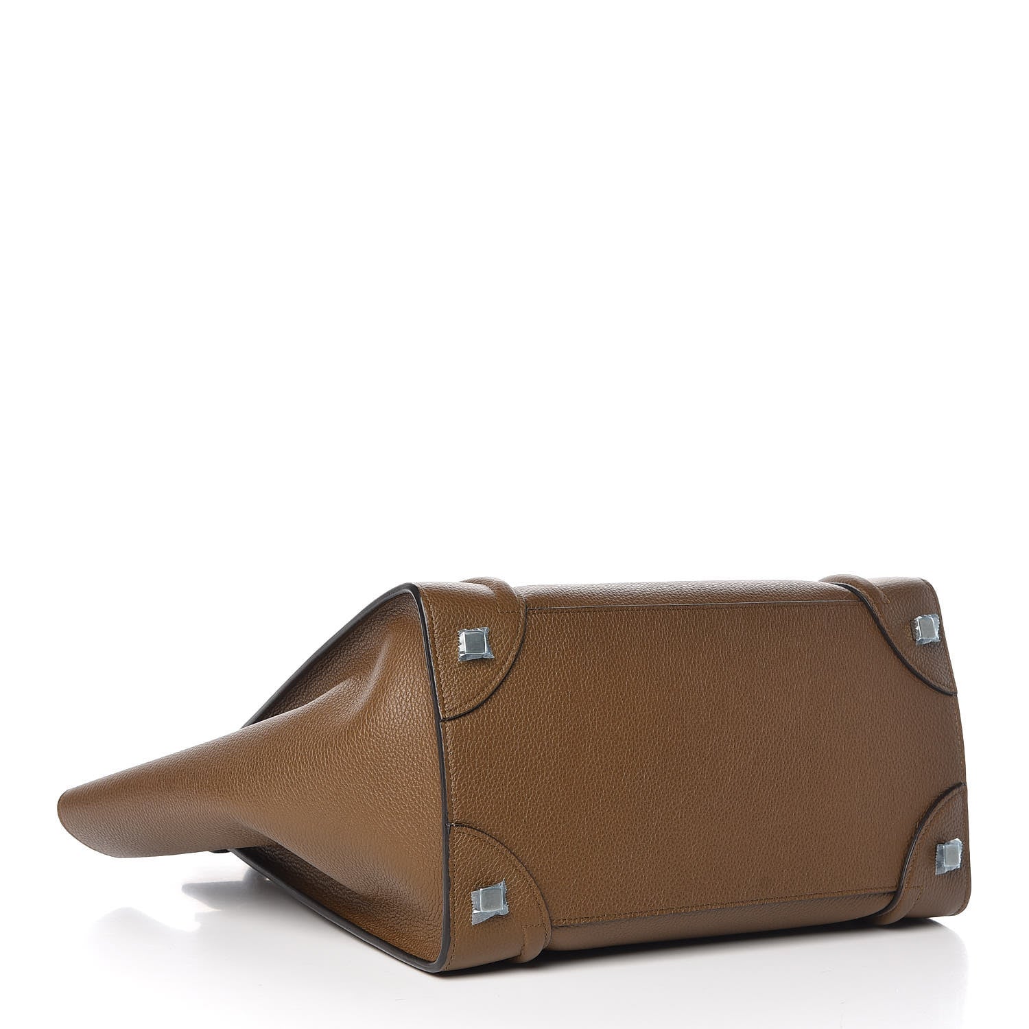 Celine Drummed Calfskin Mini Luggage Moss Green 4 of 9