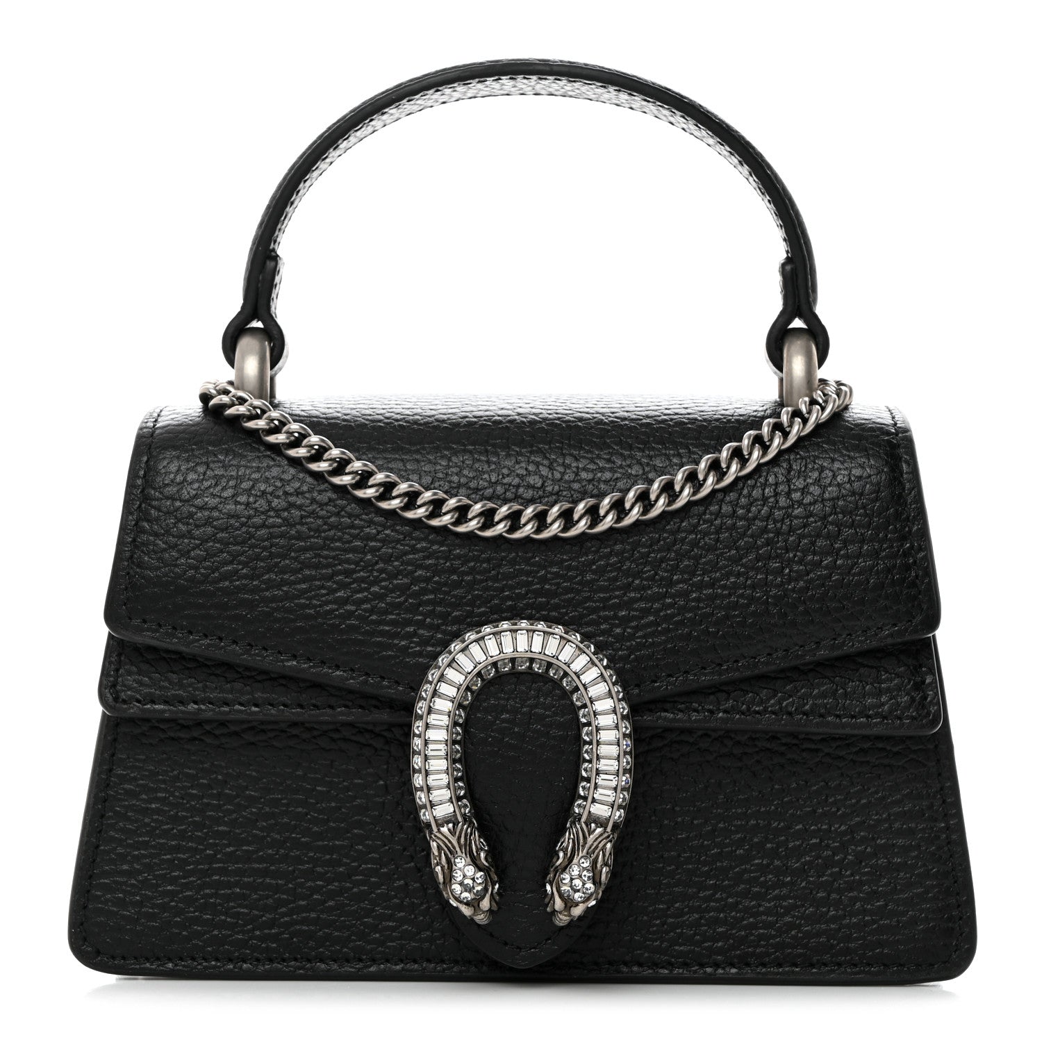 Gucci Dollar Calfskin Crystal Mini Dionysus Top Handle Bag Black Crystal 1 of 10