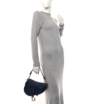 Christian Dior Grained Calfskin Saddle Bag Navy 2 of 10