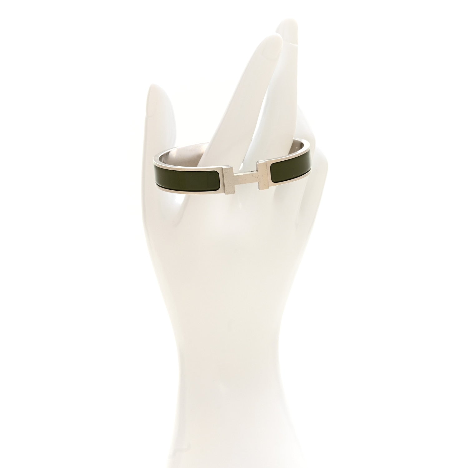 Hermes Enamel Narrow Clic Clac H Bracelet GM Vert Veronese 2 of 4