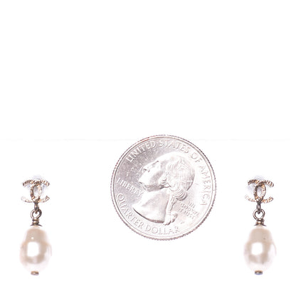 Chanel Pearl CC Drop Earrings Gold 2 of 4