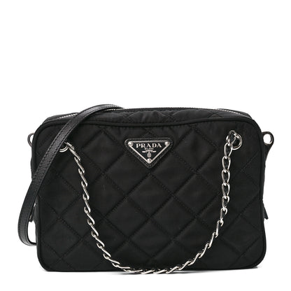 Prada Nylon Tessuto Impuntu Quilted Bandoliera Crossbody Bag Black 1 of 12